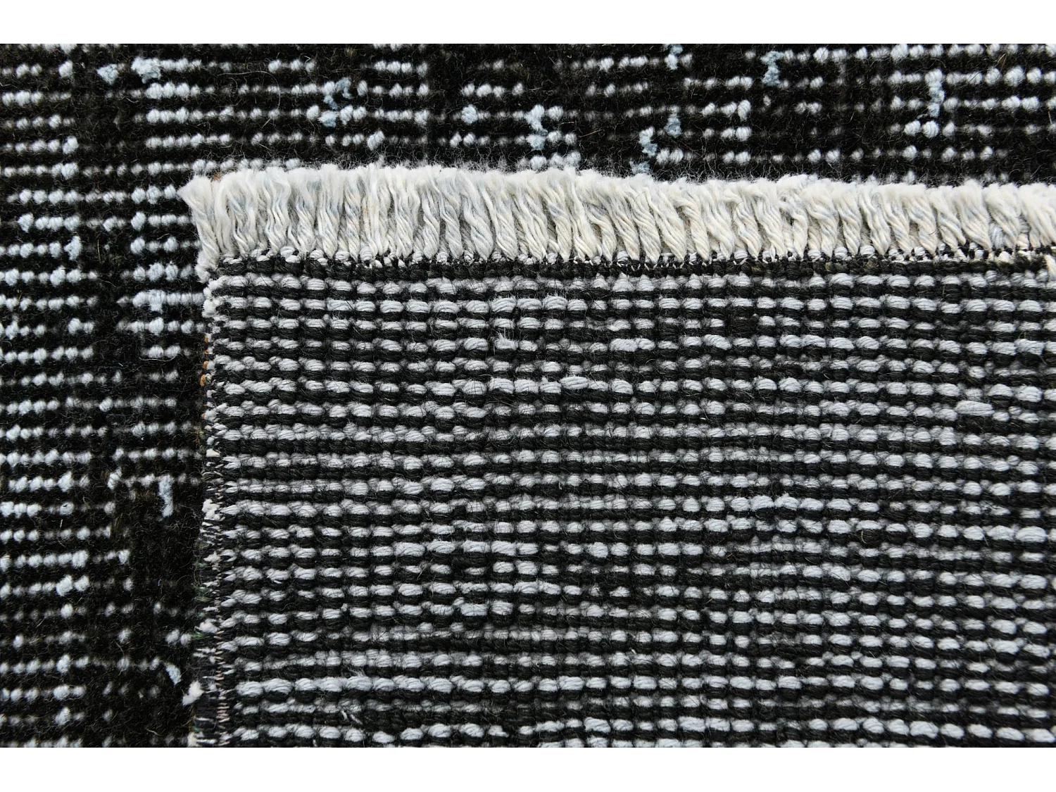 Tappeto in lana 114x267 nero Ultra Vintage