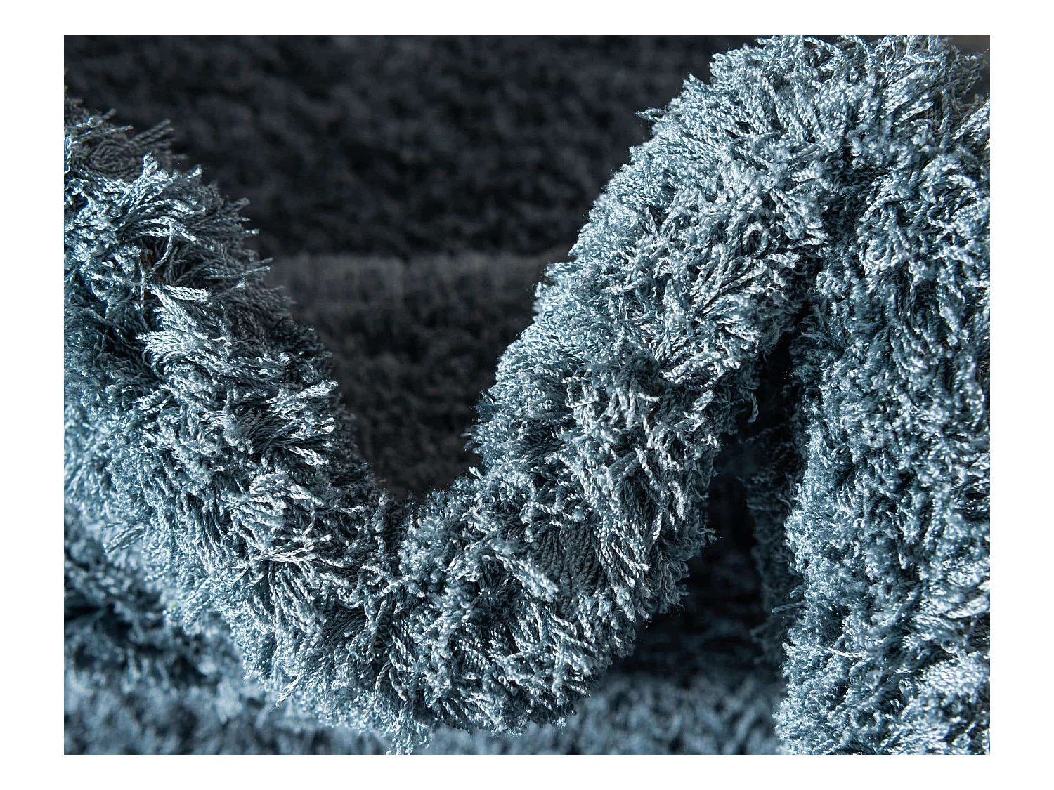 Hoogpolig tapijt 183x61 Blauw Luzern