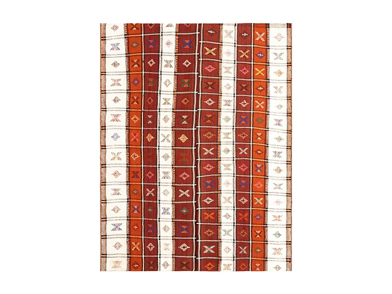 Tapis de laine 150x193 rouge Jajim