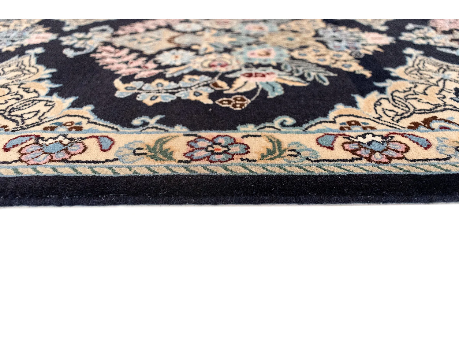 Tappeto per corridoio in lana 67x203 blu Nain