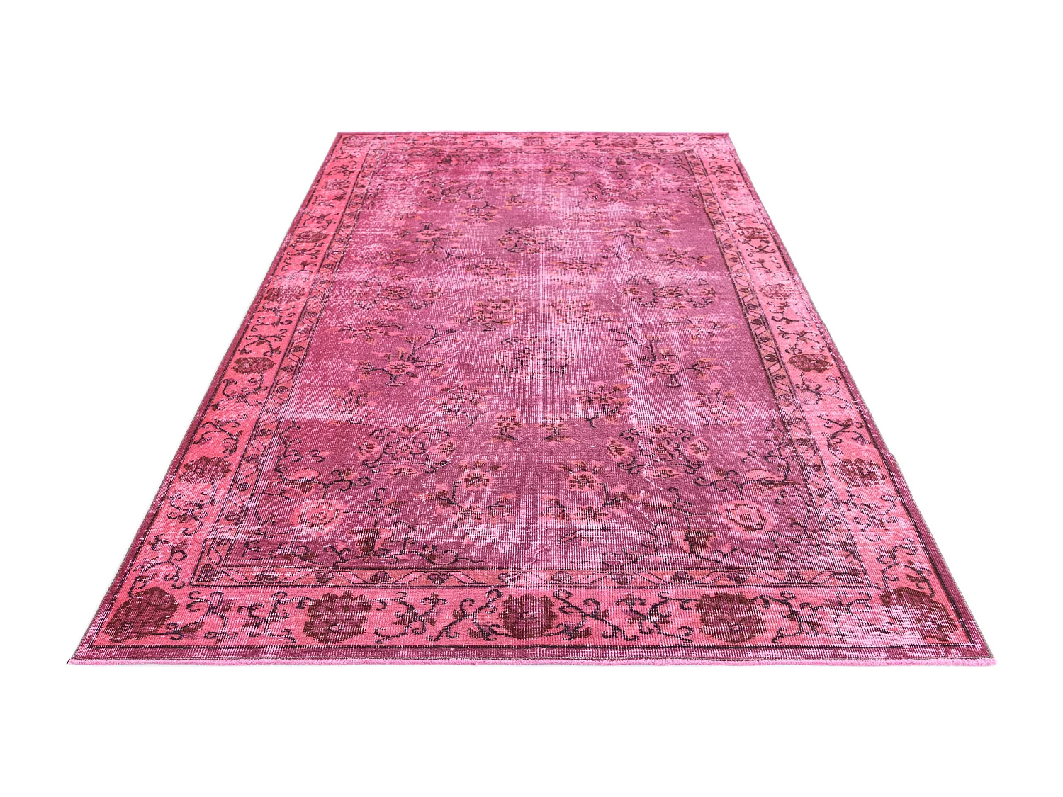 Tapis de laine 155x267 rose Ultra Vintage