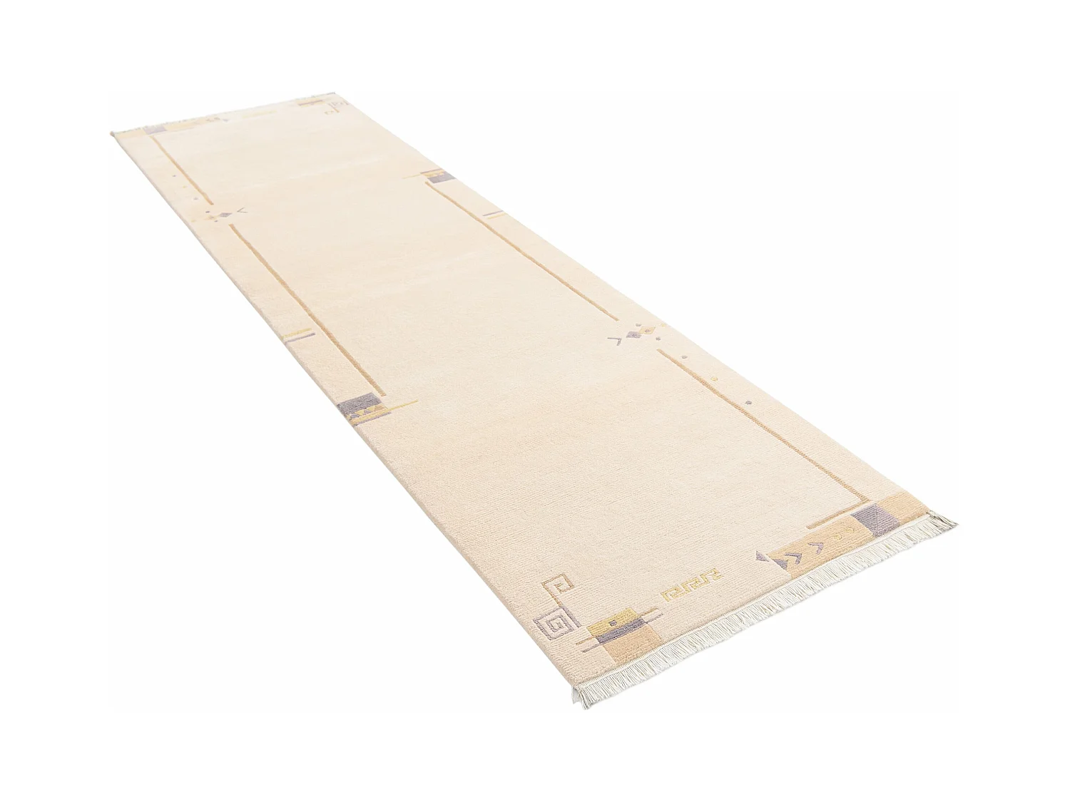 Tappeto per corridoio in lana 84x302 beige Darya