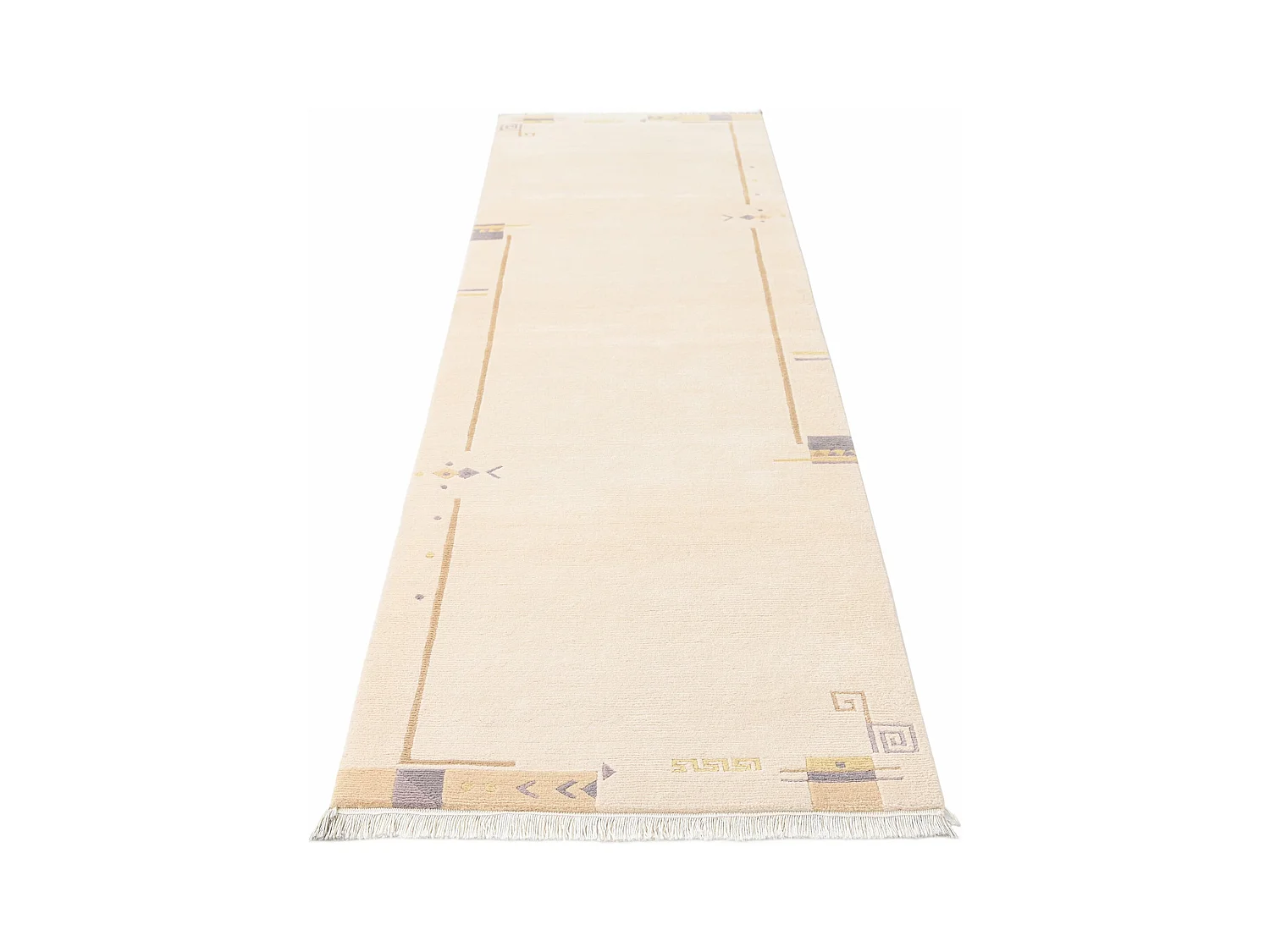 Tappeto per corridoio in lana 84x302 beige Darya
