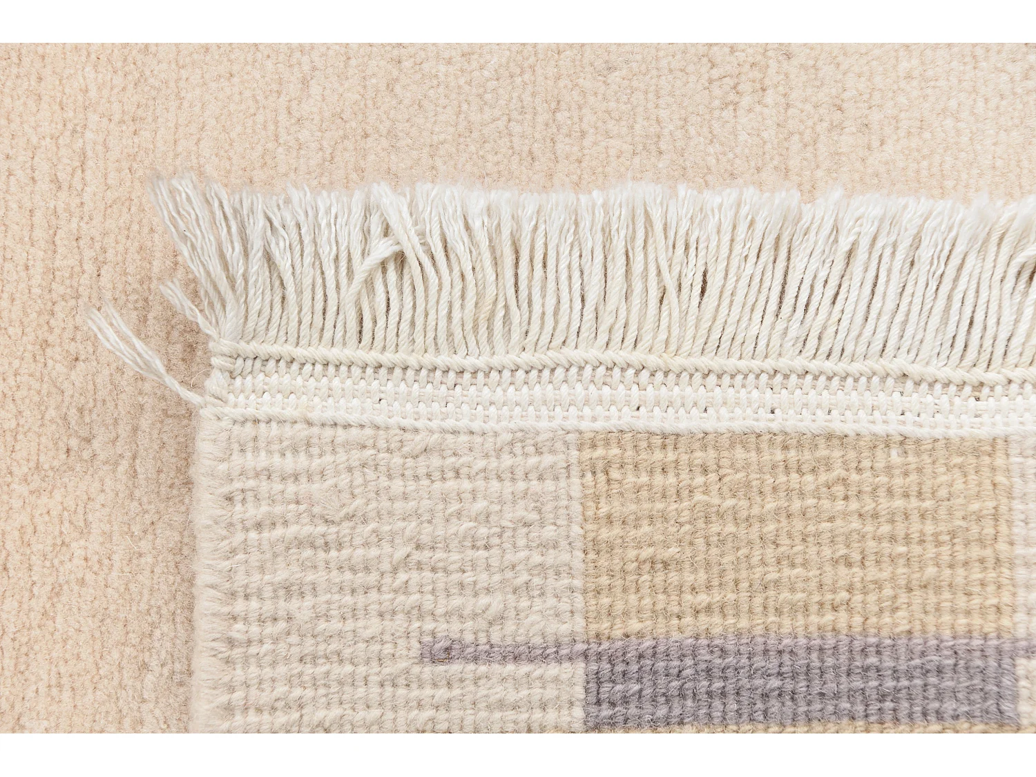 Läufer-Wollteppich 84x302 Beige Darya