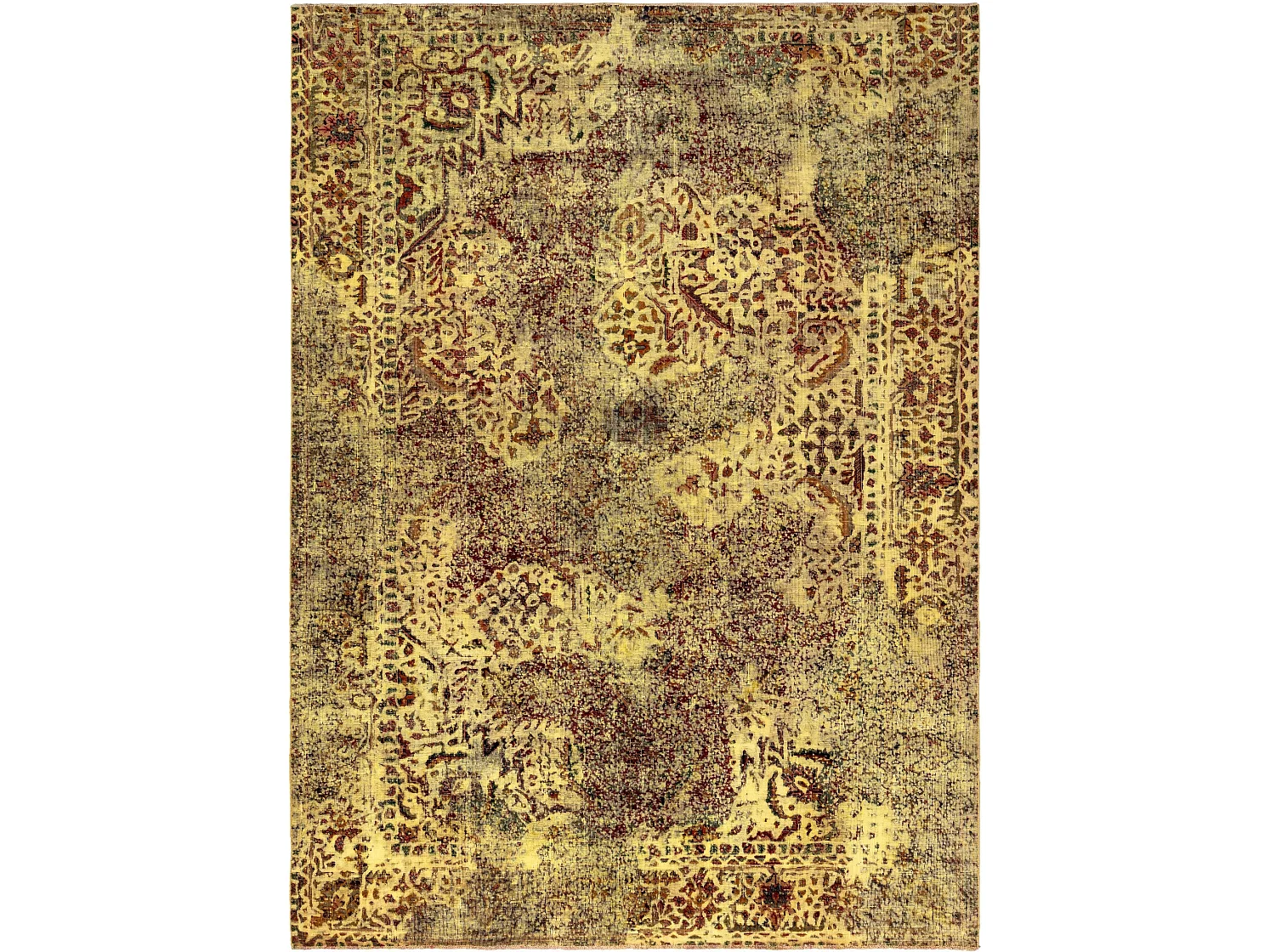 Tapis de laine 196x268 jaune Vintage Royal
