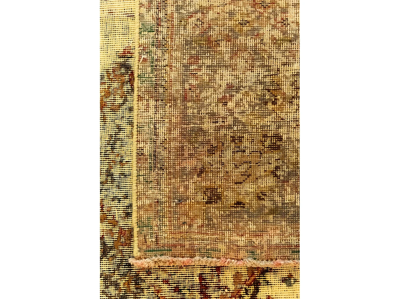 Tapis de laine 196x268 jaune Vintage Royal