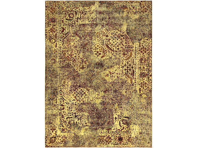 Tapis de laine 196x268 jaune Vintage Royal