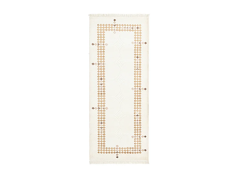 Läufer-Wollteppich 81x198 Beige Darya