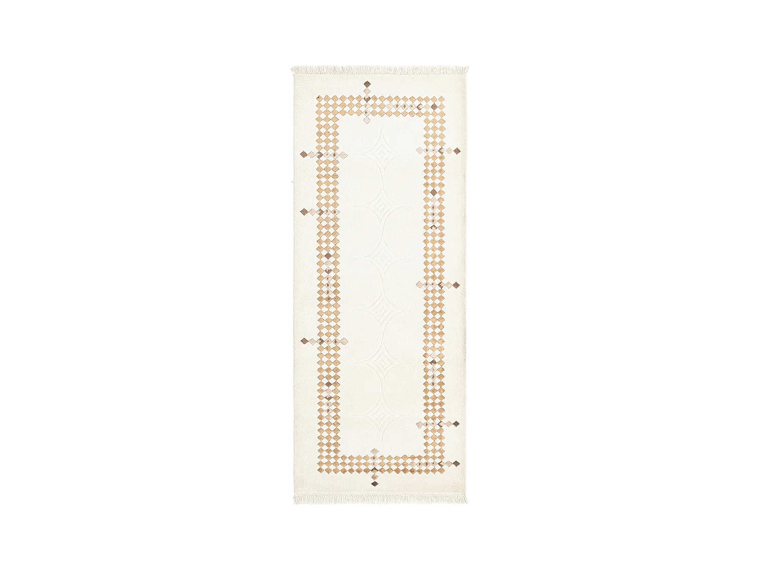 Tapis de couloir en laine 81x198 beige Darya