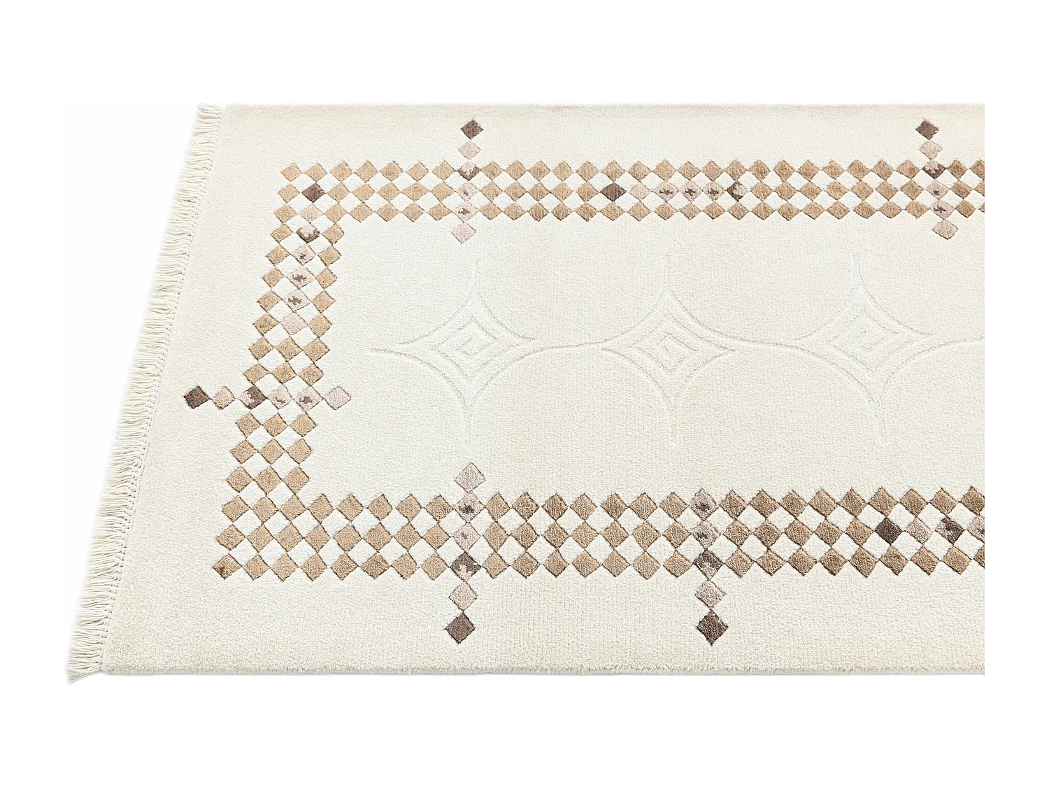 Tappeto per corridoio in lana 81x198 beige Darya