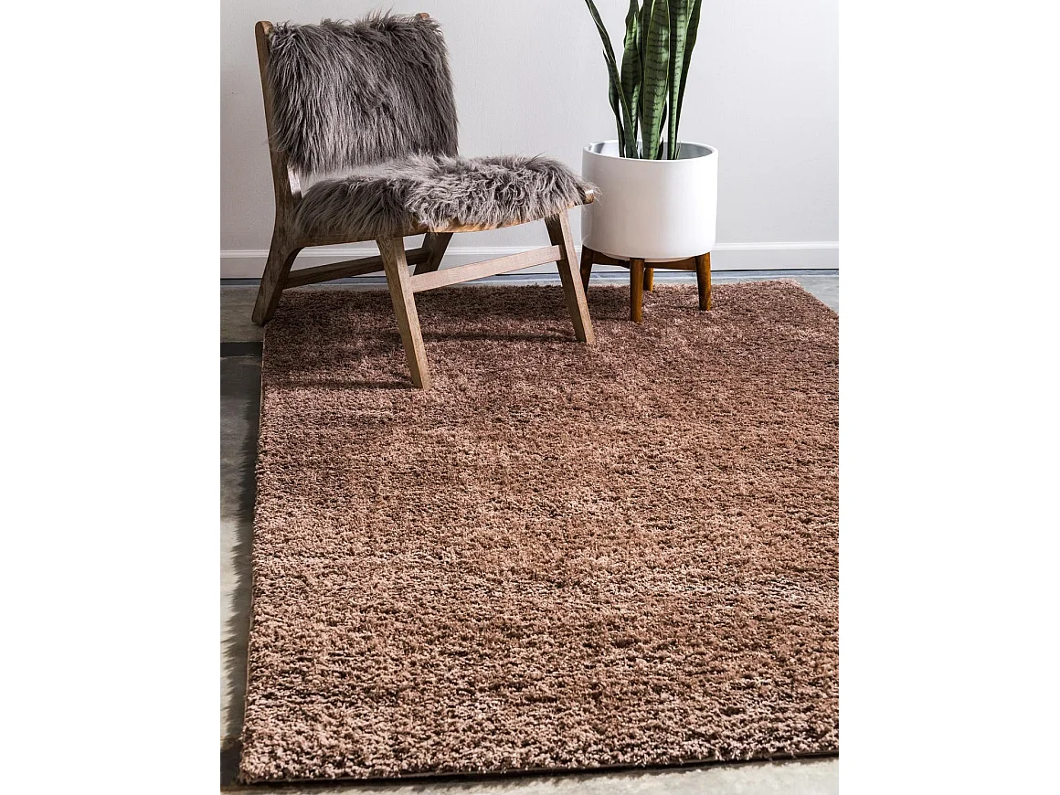 Tapis shaggy 185x275 brun Luzern