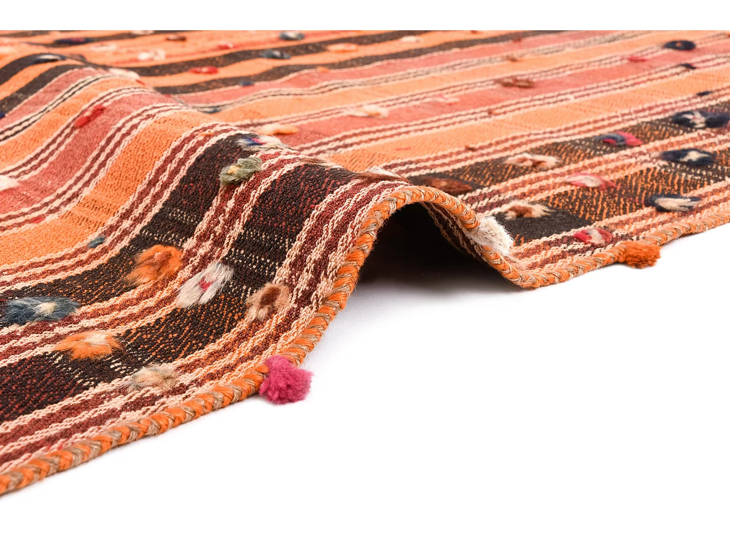 Tapis de laine 136x235 orange Jajim