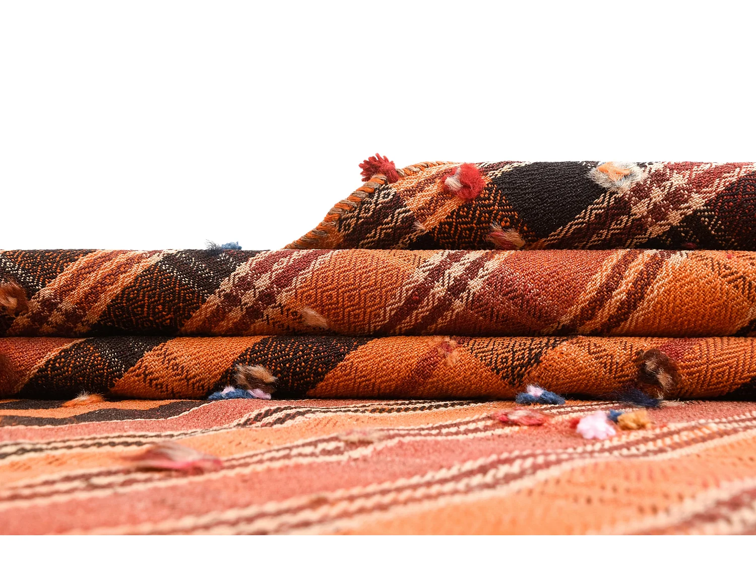 Tapis de laine 136x235 orange Jajim