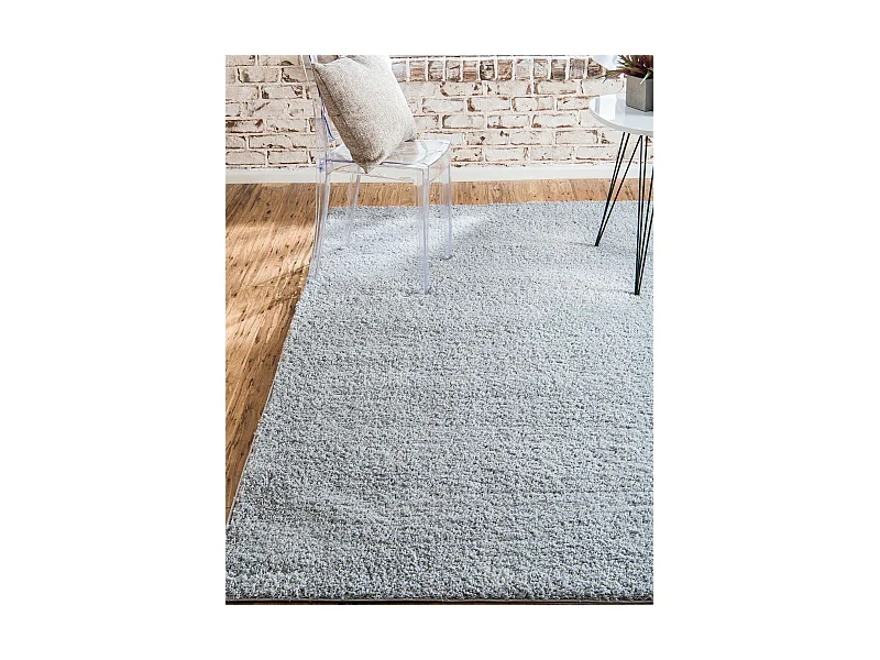 Hochflorteppich 240x240 Silber-Grau Luzern