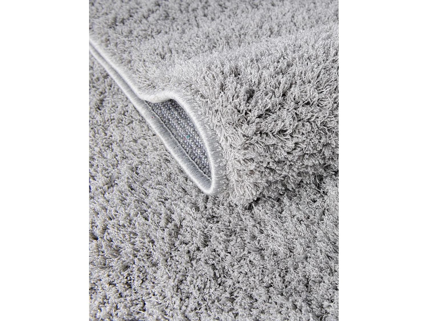 Tappeto shaggy  240x240 grigio argento Luzern