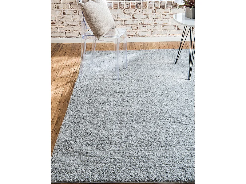 Tappeto shaggy  240x240 grigio argento Luzern