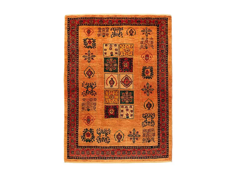 Wollteppich 111x149 Orange Kashkuli