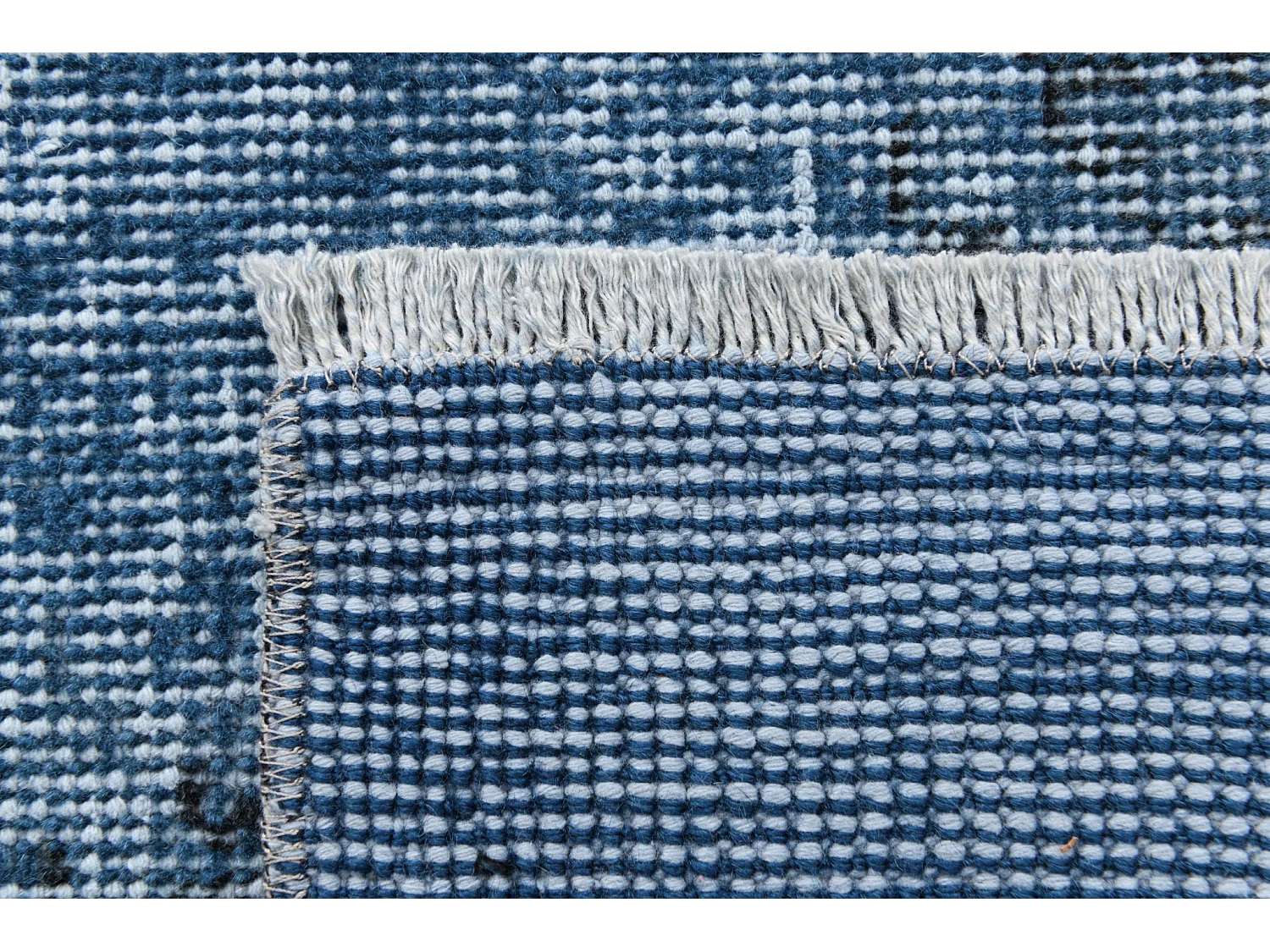 Tapis de laine 168x259 Bleu Ultra Vintage