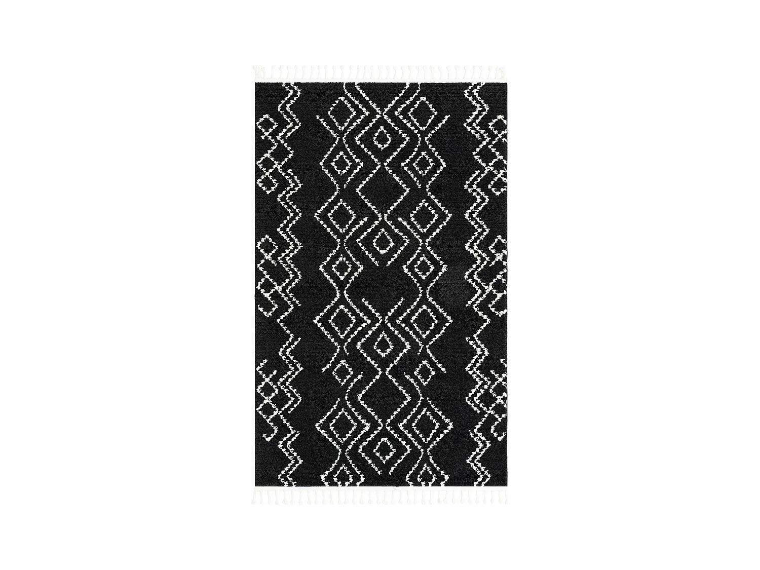 Hoogpolig tapijt 185x125 Zwart Frauenfeld Classic