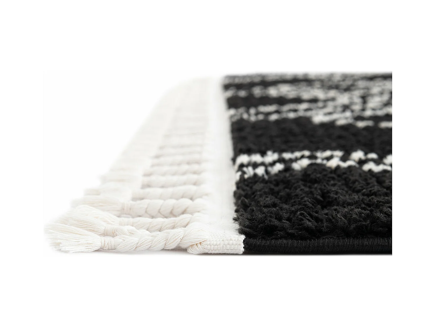 Hoogpolig tapijt 185x125 Zwart Frauenfeld Classic