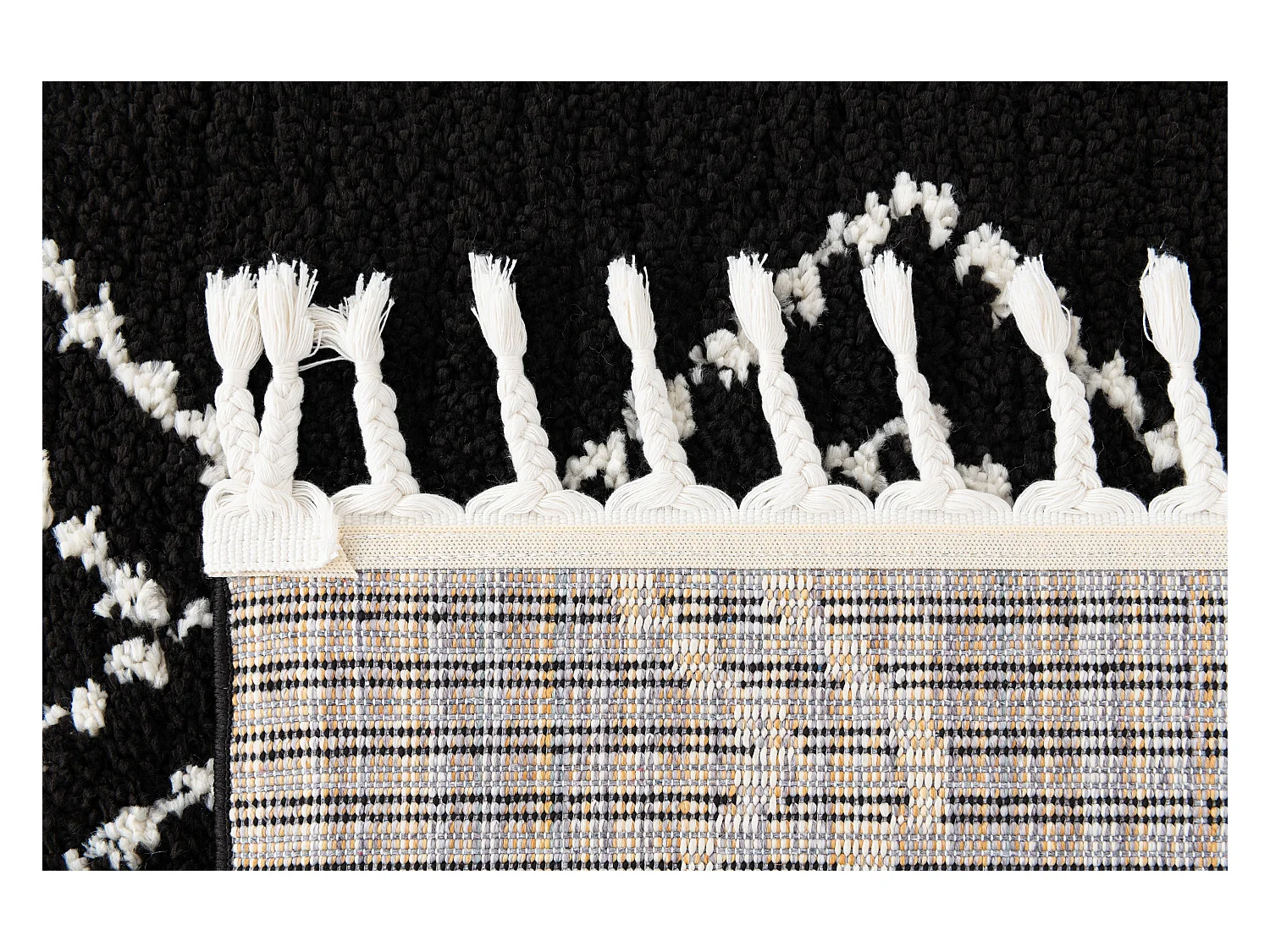 Hoogpolig tapijt 185x125 Zwart Frauenfeld Classic