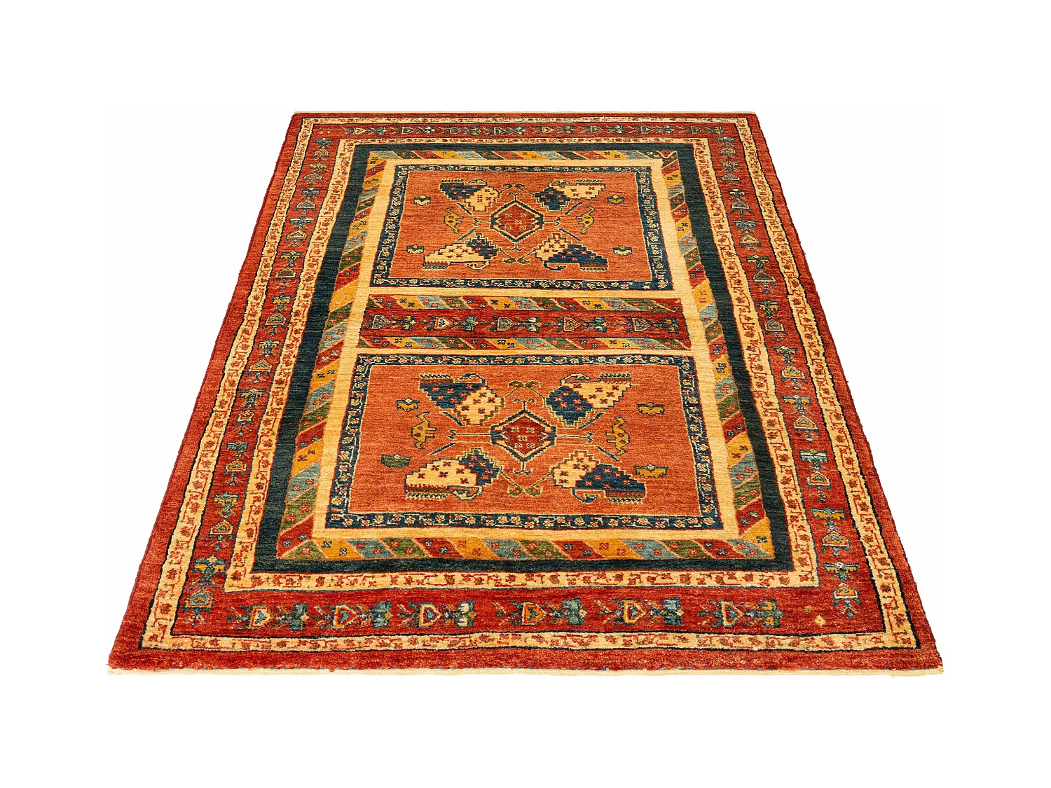 Tapis de laine 112x161 rouge Kashkuli