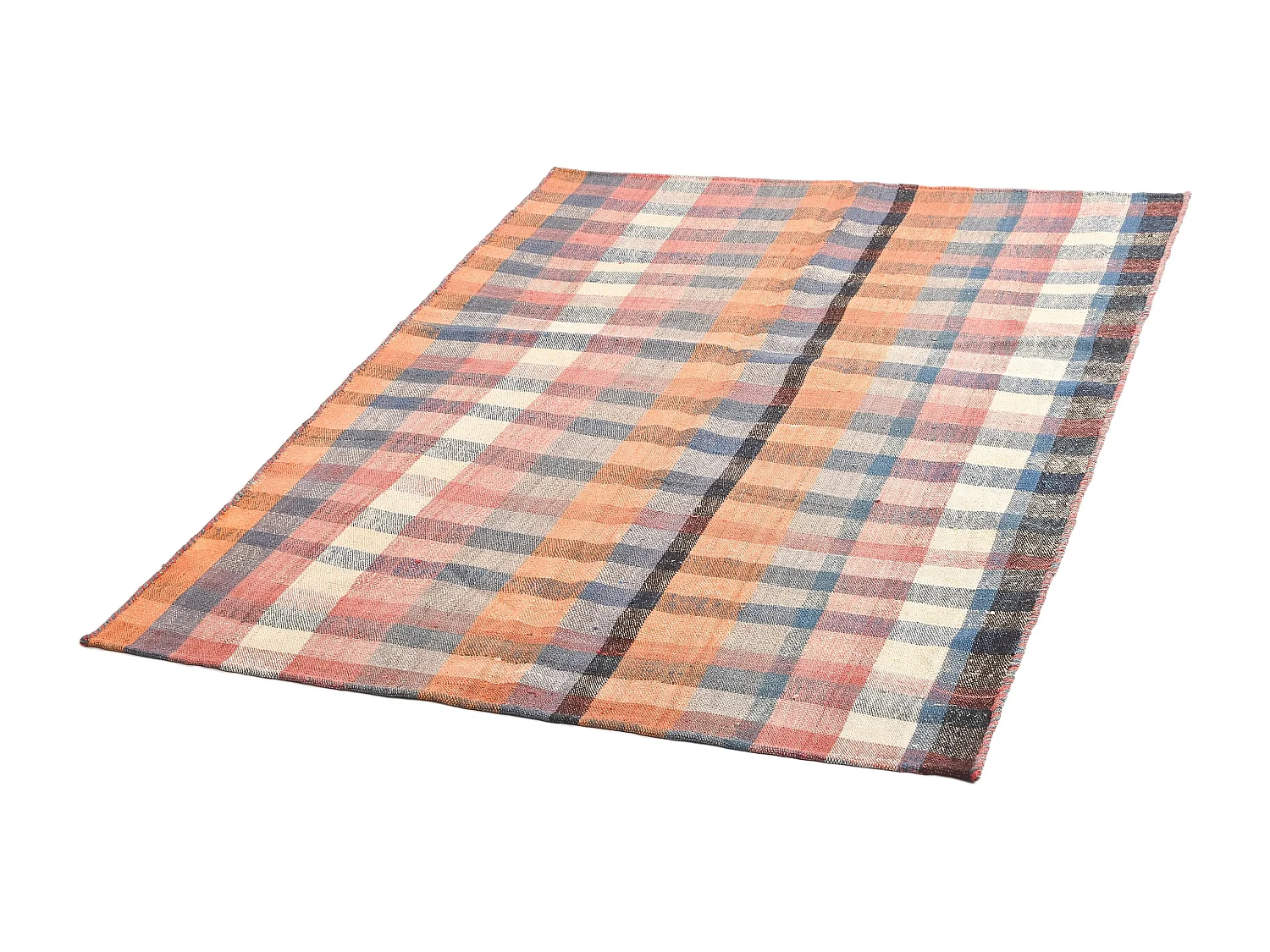 Tapis de laine 143x193 Bleu Jajim