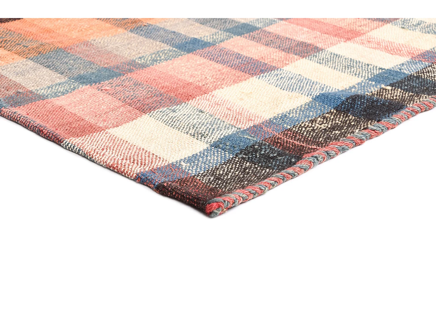 Tapis de laine 143x193 Bleu Jajim