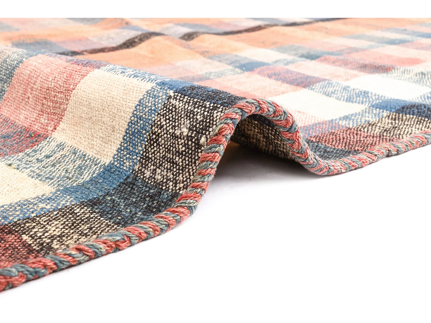 Tapis de laine 143x193 Bleu Jajim