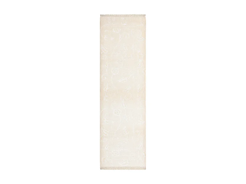 Tapis de couloir en laine 89x300 beige Darya