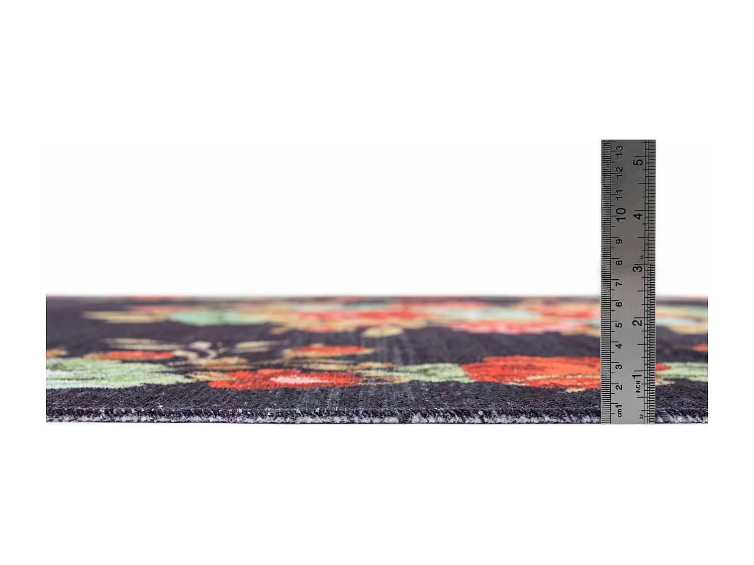 Tapis 80x305 noir Kriens Floret