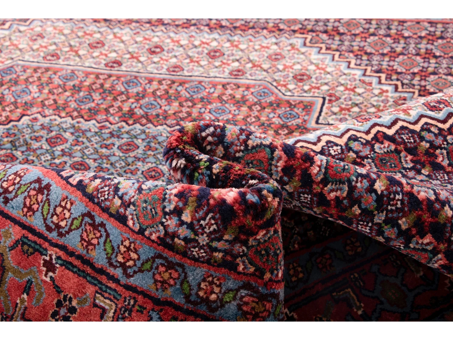 Tapis de laine 128x162 rouge Birdjend