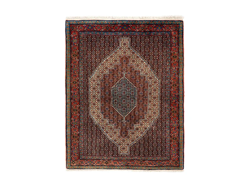 Tapis de laine 128x162 rouge Birdjend