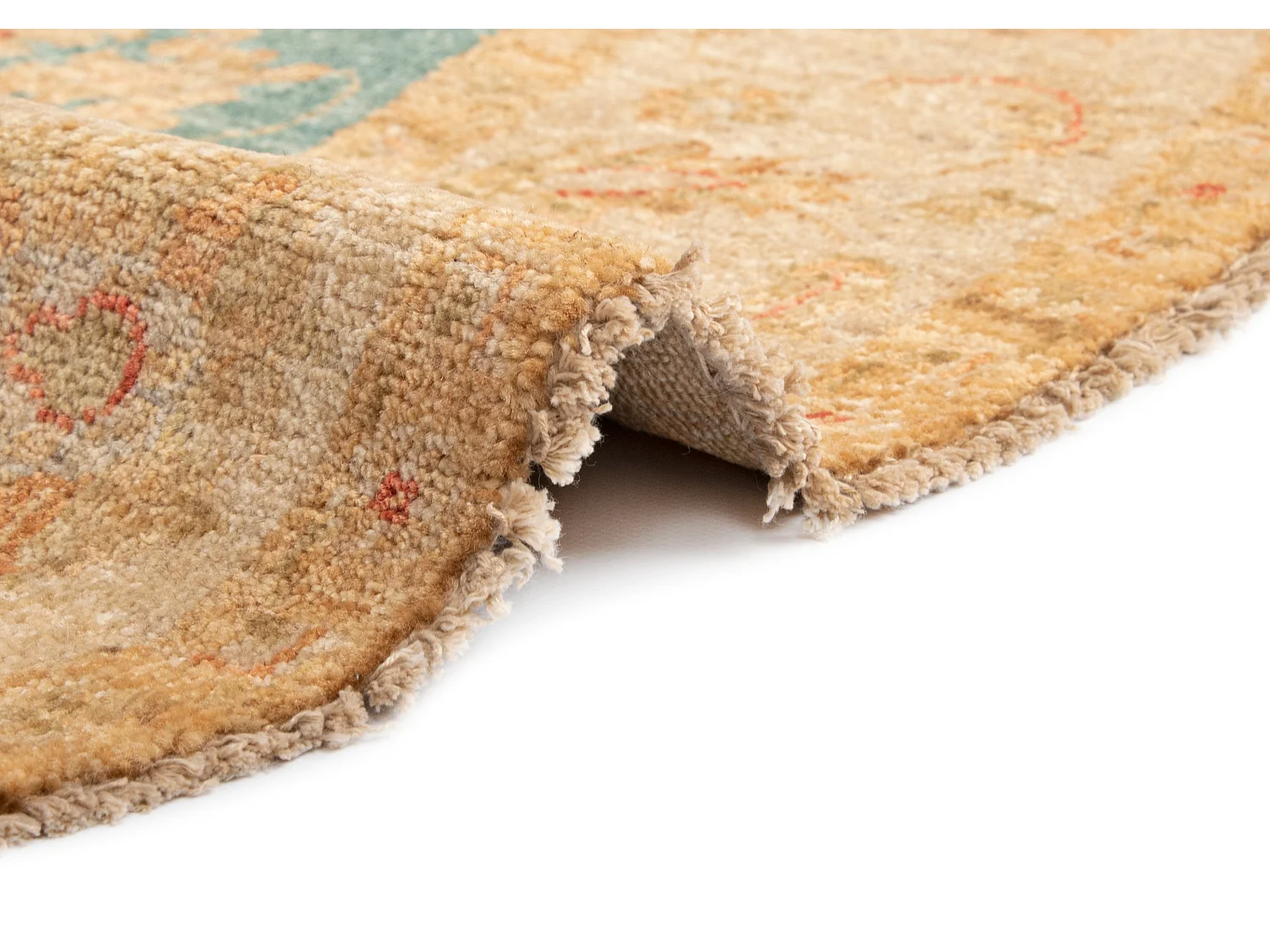 Tappeto in lana 144x144 beige Kaizar