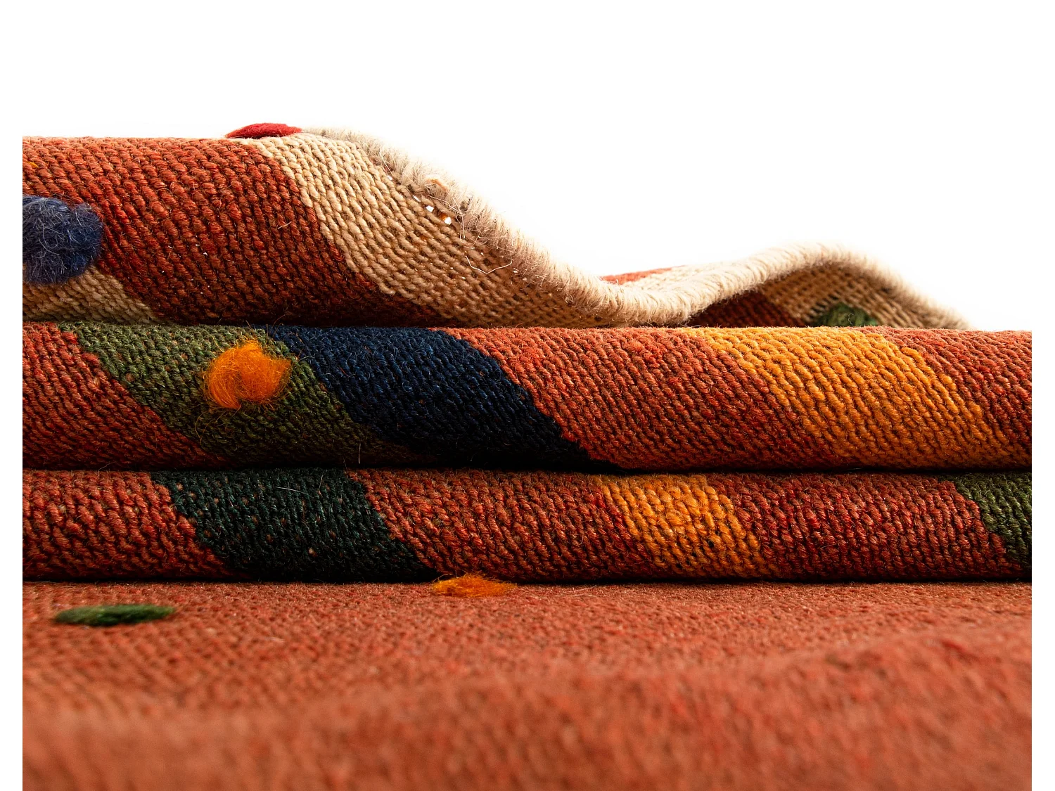 Wollteppich 168x347 Beige Jajim