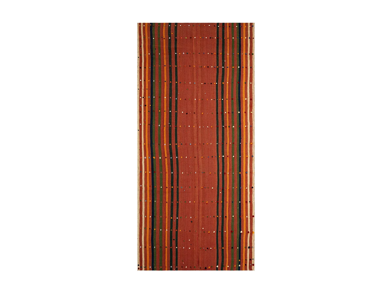 Wollteppich 168x347 Beige Jajim