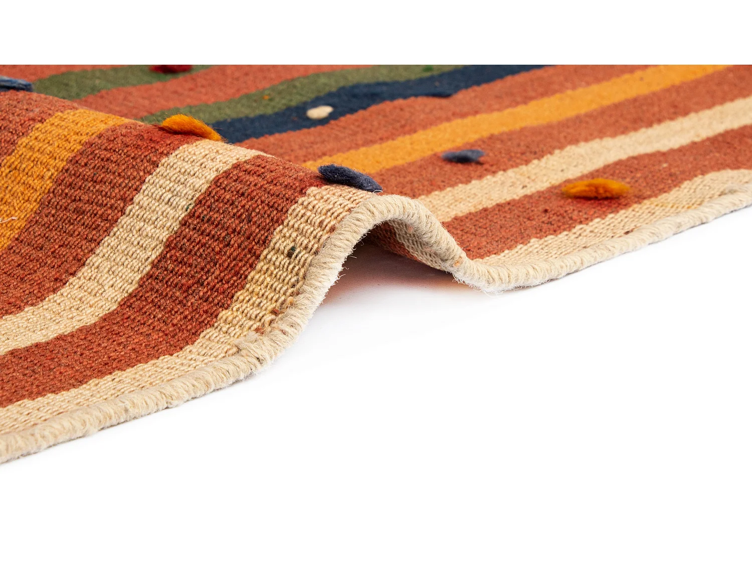 Wollteppich 168x347 Beige Jajim