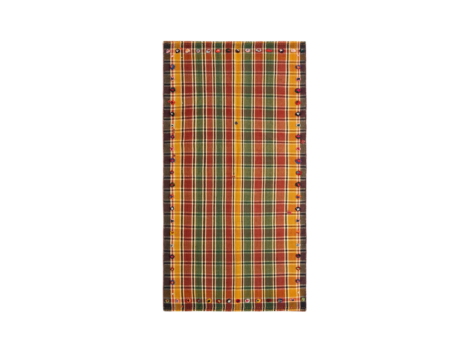 Tapis de laine 122x236 rouge Jajim