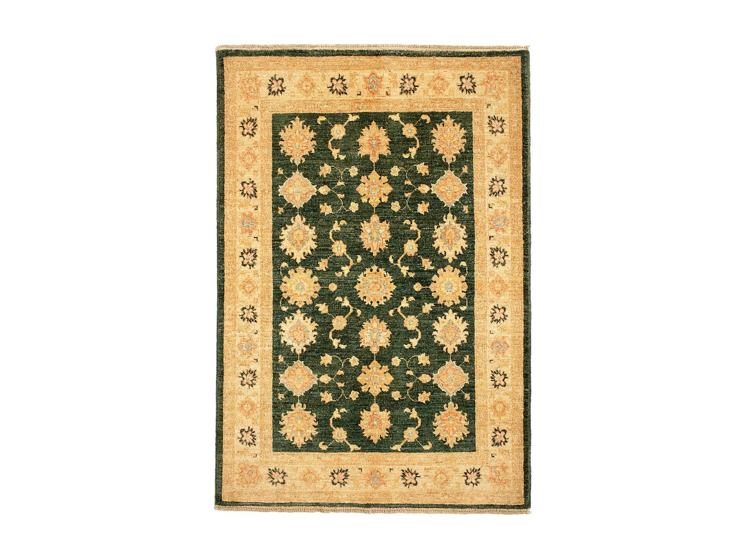 Wollteppich 103x152 Grün Ziegler