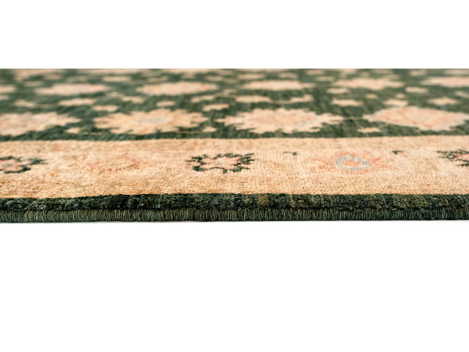 Wollteppich 103x152 Grün Ziegler