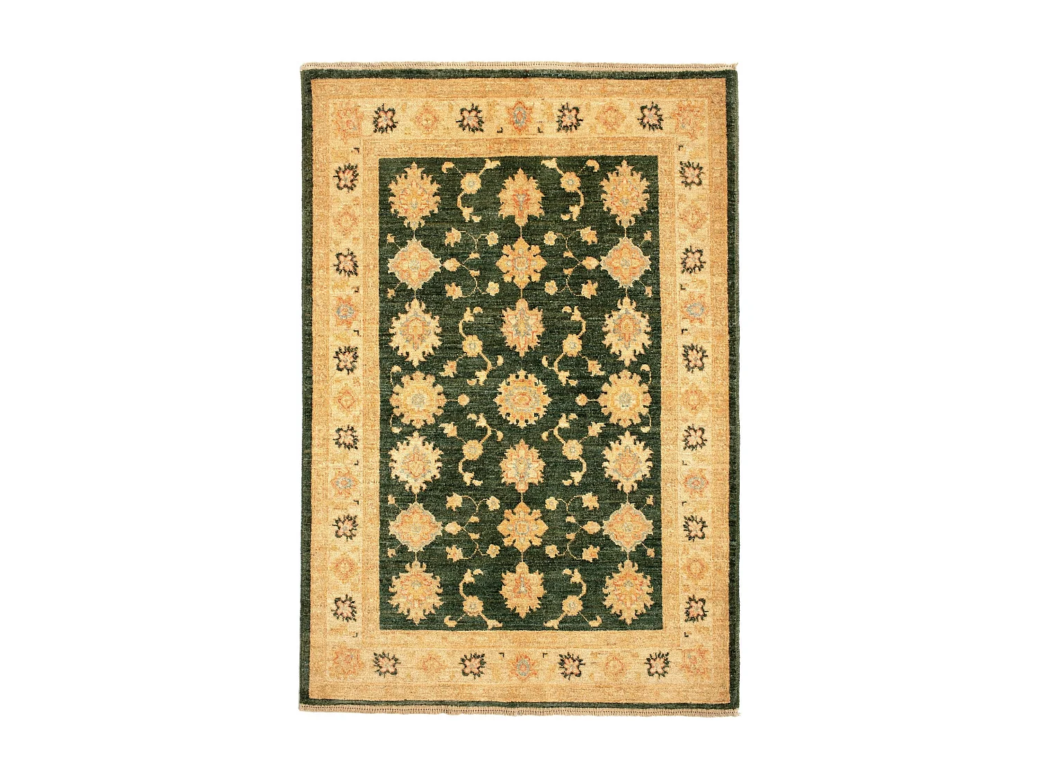 Wollteppich 103x152 Grün Ziegler