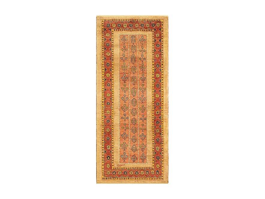 Tapis de couloir en laine 84x196 brun Kashkuli