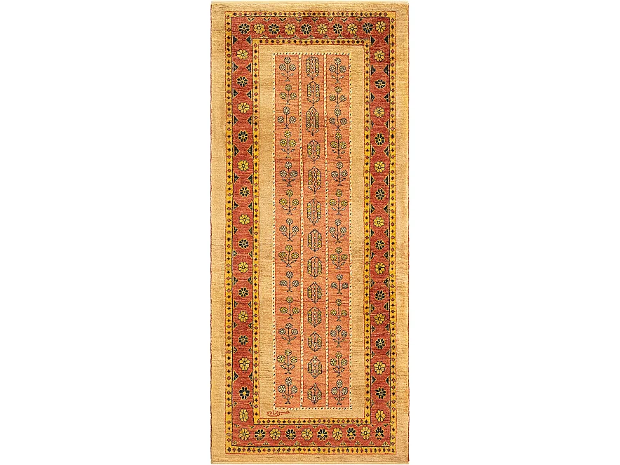 Tapis de couloir en laine 84x196 brun Kashkuli