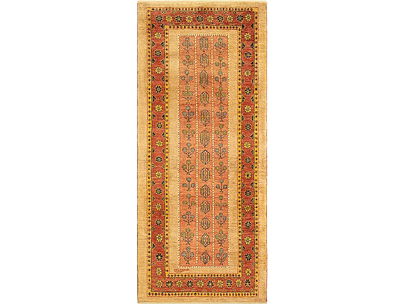 Tapis de couloir en laine 84x196 brun Kashkuli