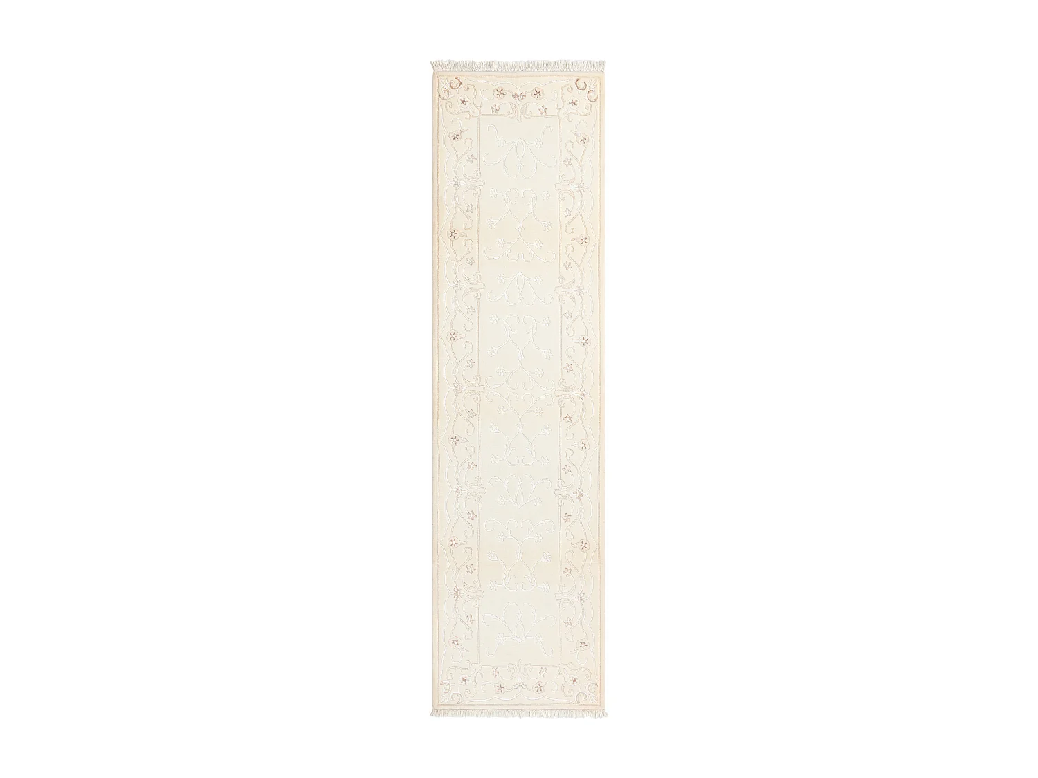 Läufer-Wollteppich 81x305 Beige Darya