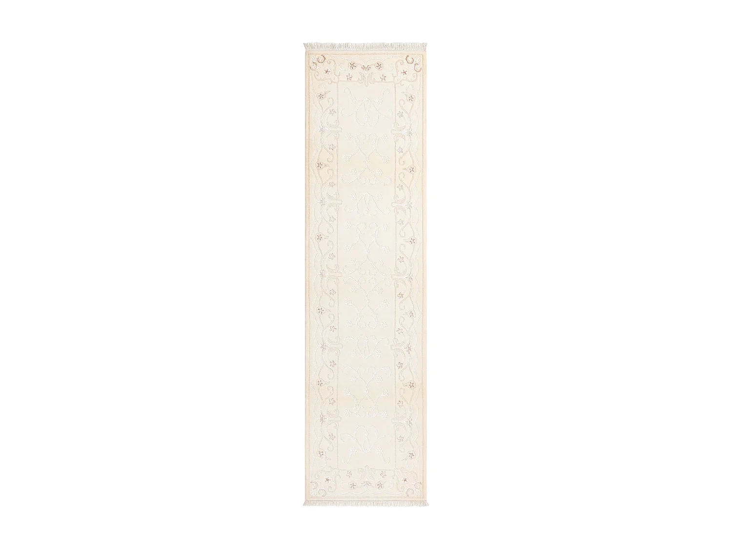 Läufer-Wollteppich 81x305 Beige Darya