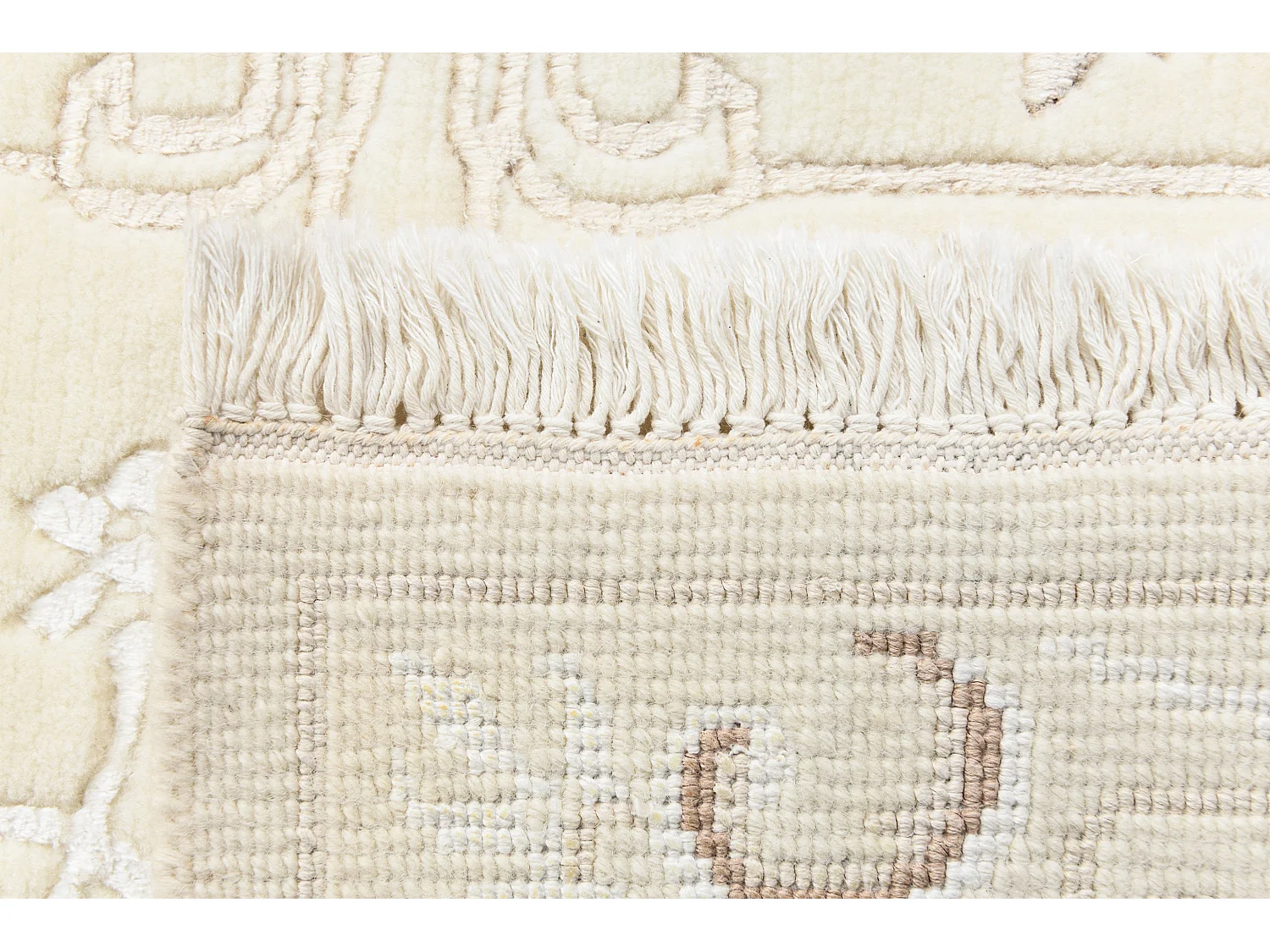 Läufer-Wollteppich 81x305 Beige Darya