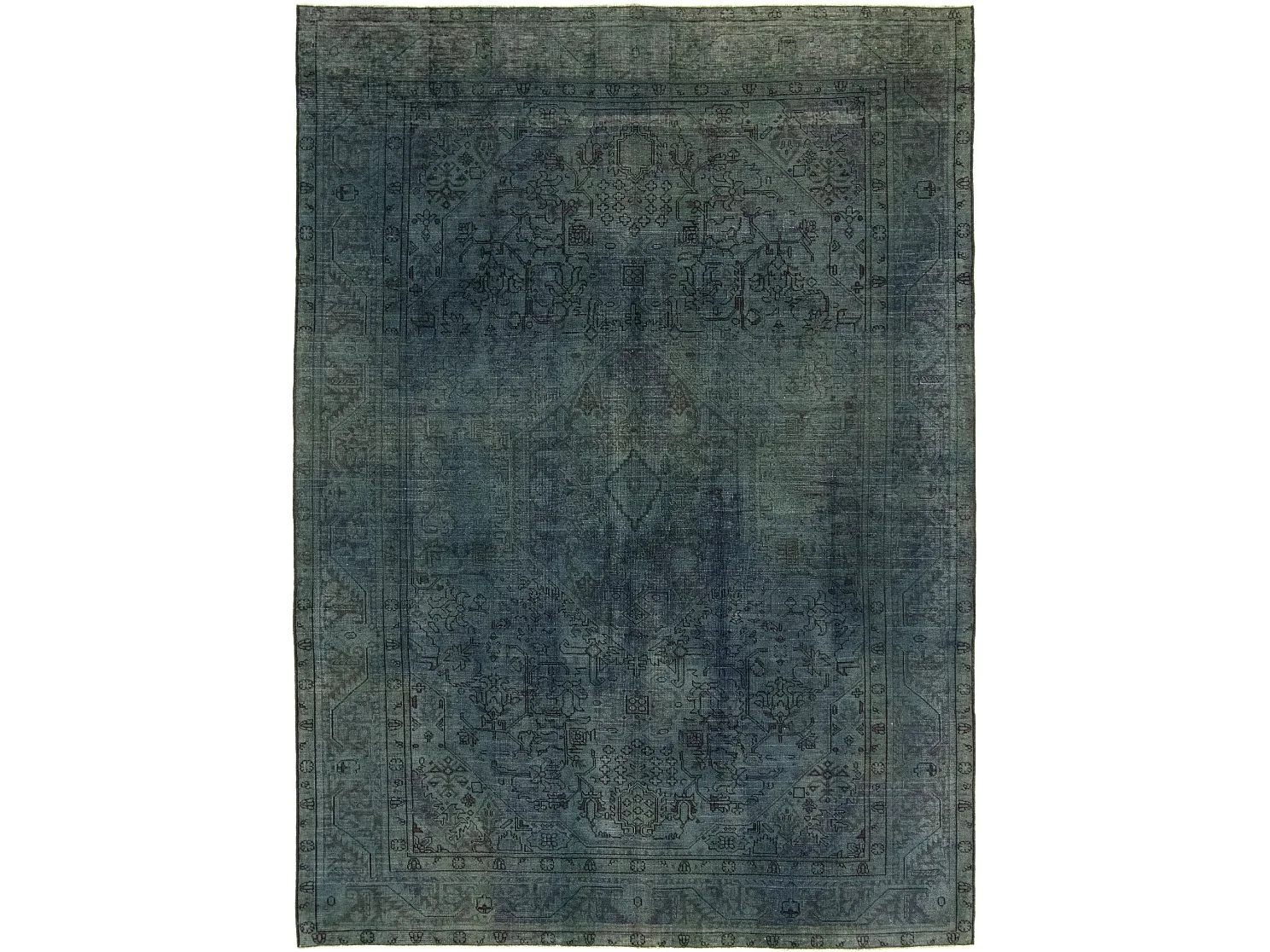 Tappeto in lana 198x278 Blu Vintage Royal