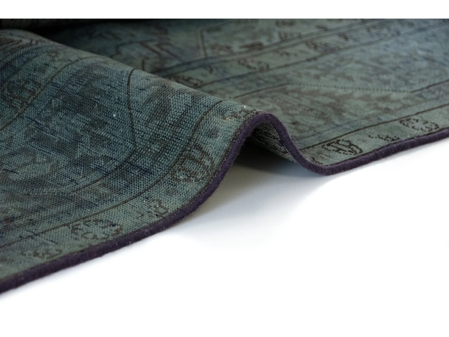 Tappeto in lana 198x278 Blu Vintage Royal