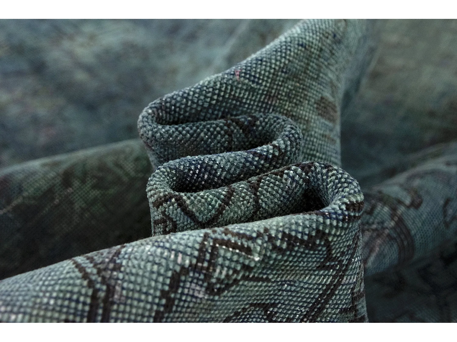 Tappeto in lana 198x278 Blu Vintage Royal